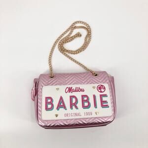 Malibu Barbie Gold Chain Shoulder Bag Crossbody Purse Metallic Pink Barbie Doll